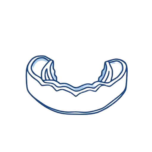 Anti-snoring mouthguard device icon